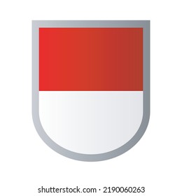 Logo del Escudo de degradados de la bandera de Indonesia