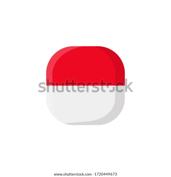 Indonesia Flag Icon National Flag Square Stock Vector Royalty Free 1720449673
