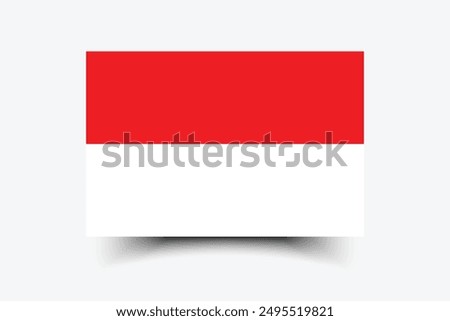 Indonesia flag. Flag of Indonesia. Flag icon. Standard color. Standard size. Rectangular flag. Computer illustration. Digital illustration. Vector illustration.