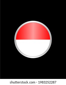 Diseño vectorial del icono de la bandera de Indonesia para el logotipo.