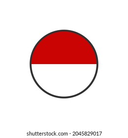 Indonesia flag icon vector design templates on white background