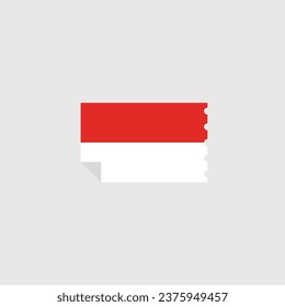 Indonesia flag icon vector illustration