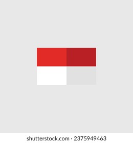 Indonesia flag icon vector illustration