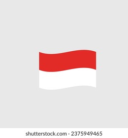 Indonesia flag icon vector illustration