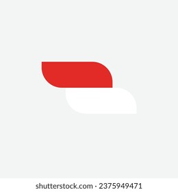 Indonesia flag icon vector illustration