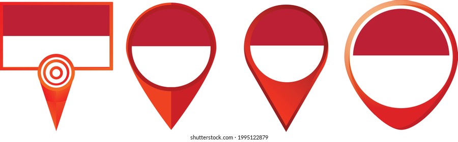 Indonesia flag icon . web icon set . icons collection. Simple vector illustration.