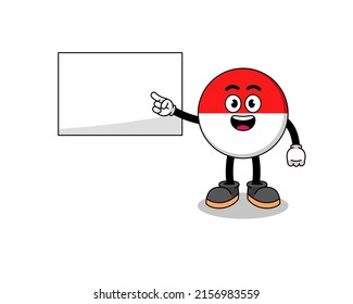 indonesisches Flaggenbild mit Präsentation , Zeichendesign