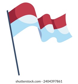 indonesia flag illustration vector isolated