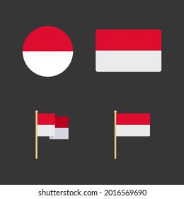 Indonesia flag for independece day. Bendera Indonesia.