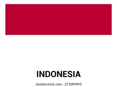 Indonesia Flag isolated vector in official colors and Proportion Correctly