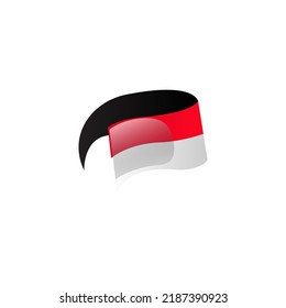 Indonesia flag label banner design vector isolated