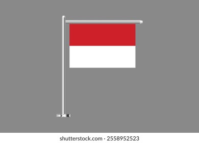 Indonesia flag, The flag of Indonesia, Flag of Indonesia national country symbol illustration Vector, Rectangle Indonesia flag illustration, Flat vector illustration
