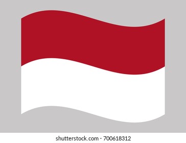 Indonesia flag. National flag of Indonesia, vector