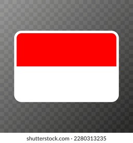 Indonesia flag, official colors and proportion. Vector illustration.