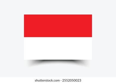 Indonesia flag official colors and proportion digital vector illustration