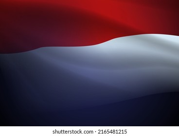 Indonesia flag on dark background with blank space for text, vector illustration