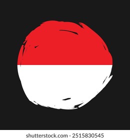 Indonesien Flagge malen Strich Design, einzeln Hintergrund. Vektorgrafik