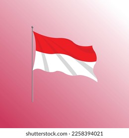 Indonesia Flag premium vector illustration