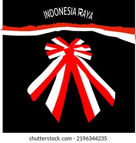 Bandera de Indonesia roja y blanca