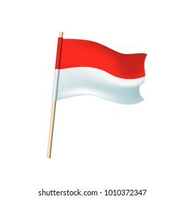 Indonesia Flag Red White Stripes Vector Stock Vector (Royalty Free ...