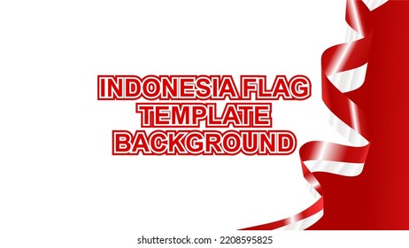 Diseño de la plantilla de fondo de la bandera de Indonesia en blanco y rojo para el día de la independencia, Día del héroe