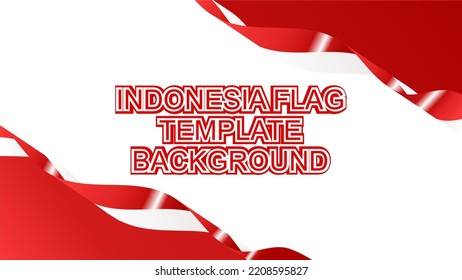 Diseño de la plantilla de fondo de la bandera de Indonesia en blanco y rojo para el día de la independencia, Día del héroe