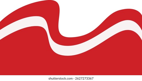 Indonesia Flag Ribbon Banner for Indonesia Independence Day Celebration. Vector Illustration
