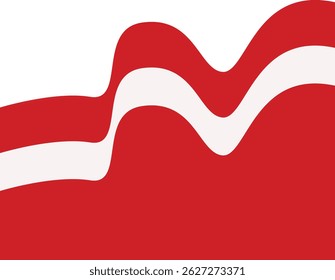 Indonesia Flag Ribbon Banner for Indonesia Independence Day Celebration. Vector Illustration