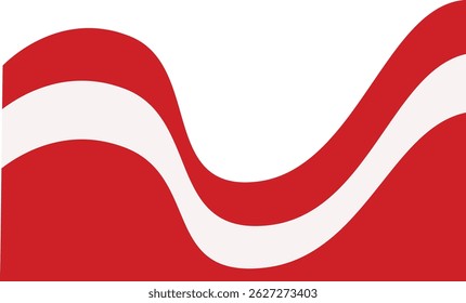 Indonesia Flag Ribbon Banner for Indonesia Independence Day Celebration. Vector Illustration