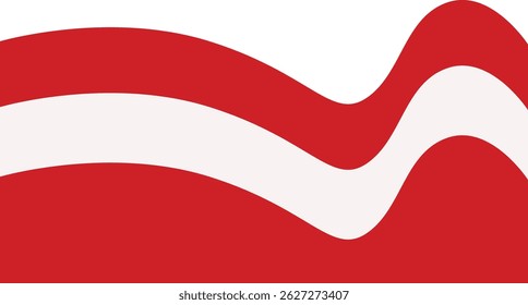 Indonesia Flag Ribbon Banner for Indonesia Independence Day Celebration. Vector Illustration