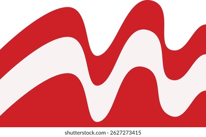 Indonesia Flag Ribbon Banner for Indonesia Independence Day Celebration. Vector Illustration