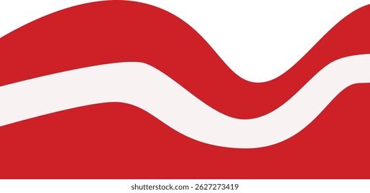 Indonesia Flag Ribbon Banner for Indonesia Independence Day Celebration. Vector Illustration