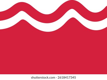 Indonesia Flag Ribbon Illustration on White Background.