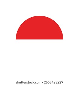 Indonesia flag round button vector. Indonesia national flag icon badge for independence day celebration PNG on transparent background.