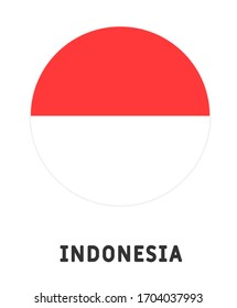 Indonesia Flag Round Circle Vector