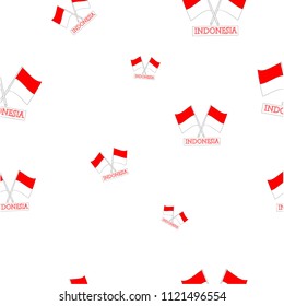 Indonesia flag seamless pattern background