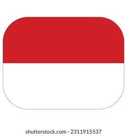 Indonesia flag. Flag of Indonesia in shape