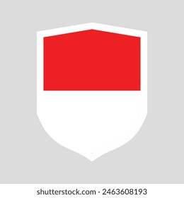 Indonesia Flag in Shield Shape Frame