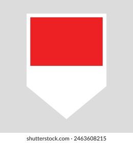 Indonesia Flag in Shield Shape Frame