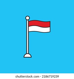 ilustración conceptual del vector de bandera de indonesia.