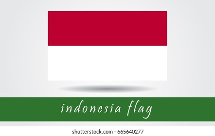 indonesia flag vector eps 10 flat for country