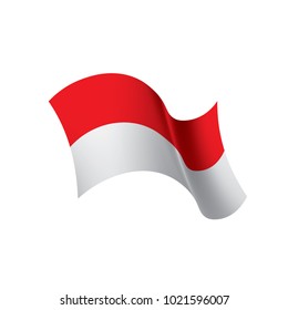 Indonesia flag, vector illustration