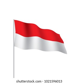 Indonesia flag, vector illustration