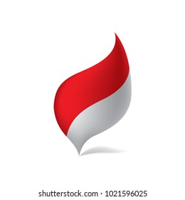 Indonesia flag, vector illustration