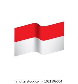 Indonesia flag, vector illustration
