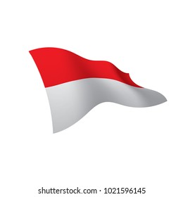 Indonesia flag, vector illustration
