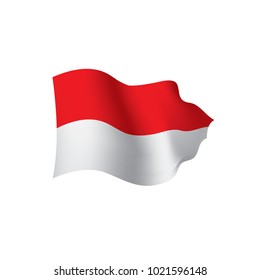 Indonesia flag, vector illustration