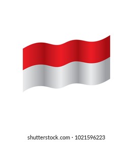 Indonesia flag, vector illustration