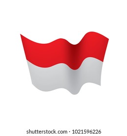 Indonesia flag, vector illustration