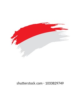 Indonesia flag, vector illustration